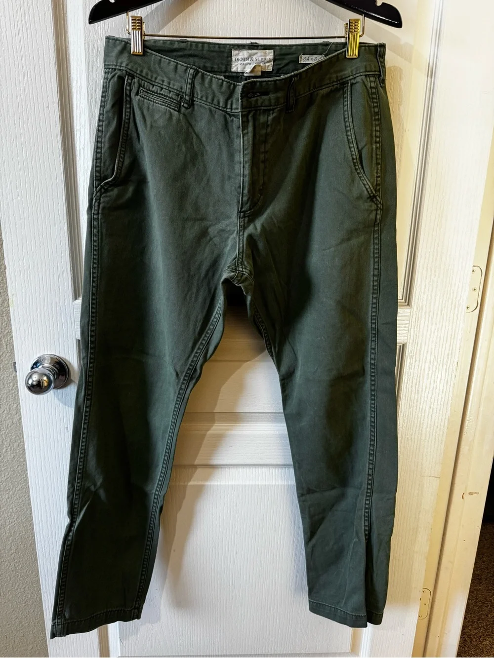 Denim & Supply Ralph Lauren 34x32 Dark Olive Chinos